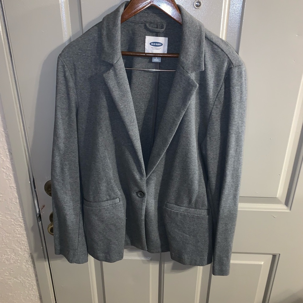 Grey Sweatshirt Blazer — Old Navy